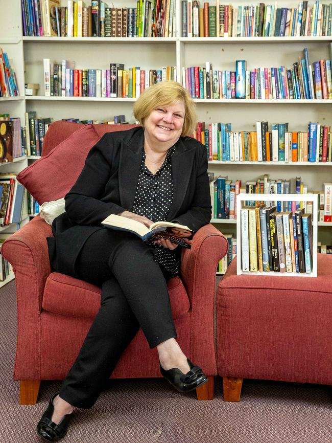 The Annerley Community Bookshop donated its books to Braille House after it closed in July. Picture: AAP/Richard Walker