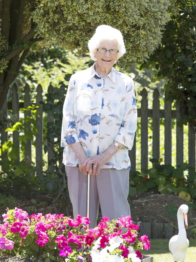 Eva Roland when she turned 102. PICTURE CHRIS KIDD