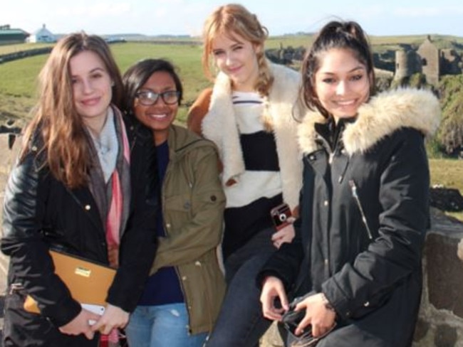 Mia Egerton-Warburton is trapped in the city with friends Dilusha Jayasekara, from Melbourne, Ellie Rose from Sydney and Jyotsna Singh from Sydney.