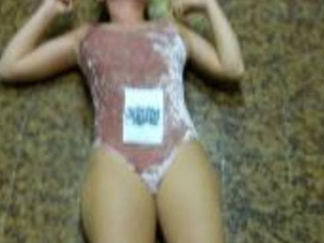 One of the pictures Chloe Ayling claims was posted of her online by the alleged ‘Black Death’ group.