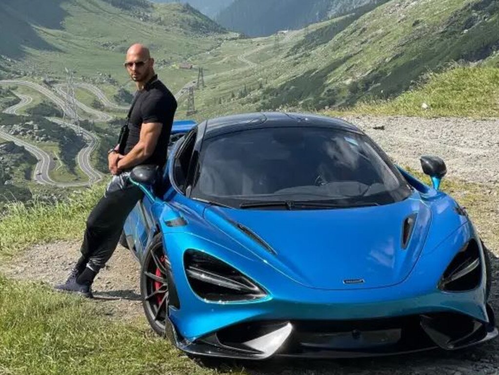 The disgraced influencer owns a McLaren 720S. Picture: Instagram/@ cobratate