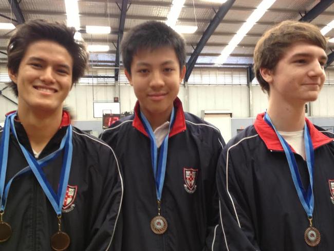 James Hull, Dominic Au-Yeung, Kim Gallagher at the tournament.