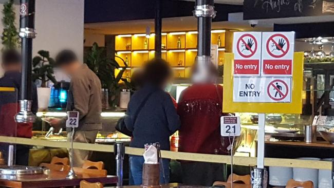 Patrons at Butchers Buffet in Strathfield were not physically distancing.