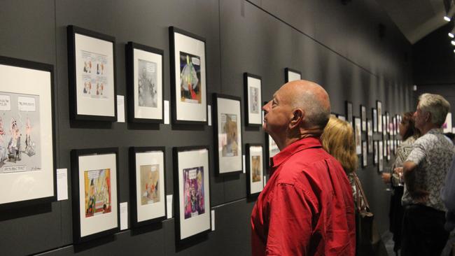 The opening of the Bill Leak retrospective at the National Cartoon Gallery. It was the first time the new $3 million redevelopment was opened to the public. Photo: Tim Jarrett