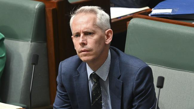 Andrew Giles, Minister for Immigration, Citizenship, Migrant Services and Multicultural Affairs during Question Time at Parliament House in Canberra. Picture: NCA NewsWire / Martin Ollman