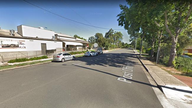 The view down Post Office Rd where a 37-year-old man crashed into parked cars on Monday evening. Picture: Google Maps