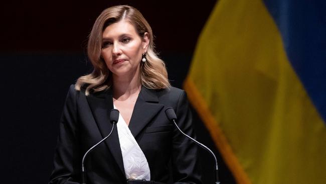 Ukrainian First Lady Olena Zelenska speaks to members of the US Congress in Washington, DC. Picture: AFP