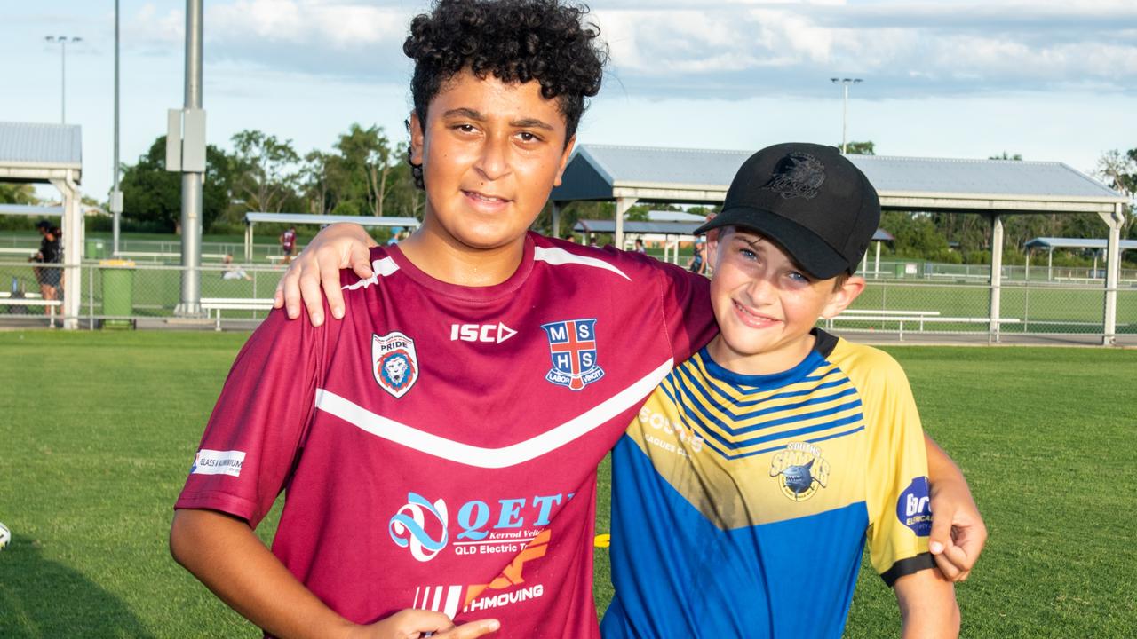 Zion Green and Taij Lauder at The Festival of Rugby League. Picture: Michaela Harlow