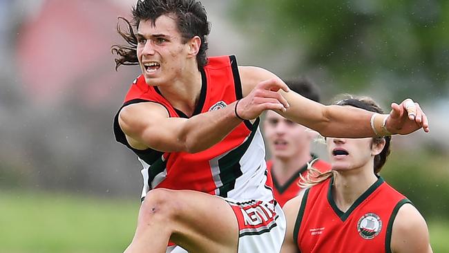 Caleb Poulter playing in the SA All-Schools final for Henley High. Picture Mark Brake