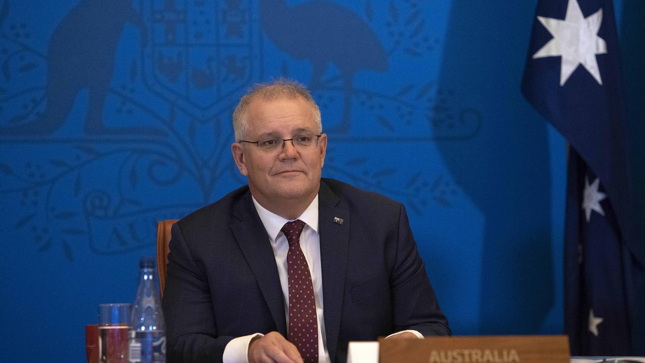 Prime Minister Scott Morrison called for an apology over the offensive image posted by China’s foreign ministry spokesman. Picture: NCA NewsWire/Gary Ramage