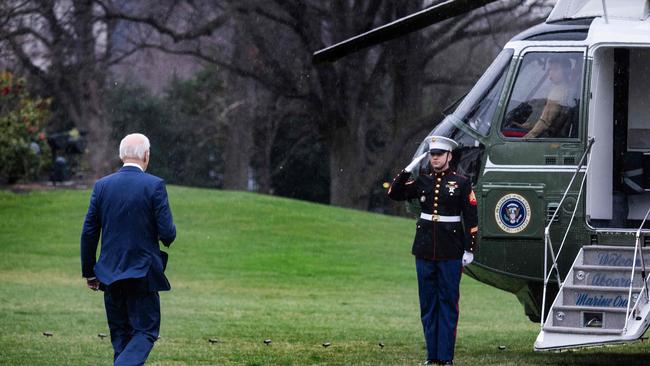 US President Joe Biden departs the White House for his routine annual physical. Picture: AFP.