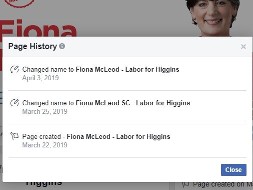 Fiona McLeod, SC, has dumped the Senior Counsel title from her Facebook profile.