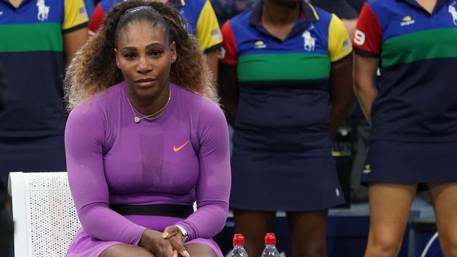 A dejected Serena after her US Open final loss to Bianca Andreescu. Pic: AFP