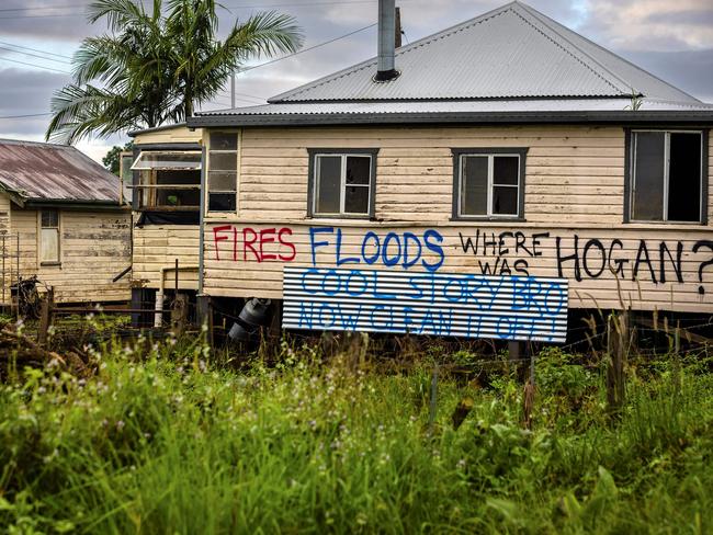 A Lismore home two months after the unprecedented floods. Picture: Patrick Hamilton.