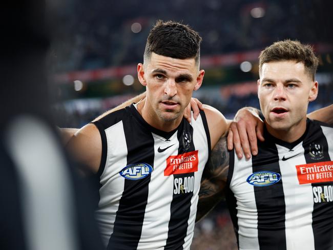 Pendlebury moments before the first bounce. Picture: Dylan Burns/AFL Photos