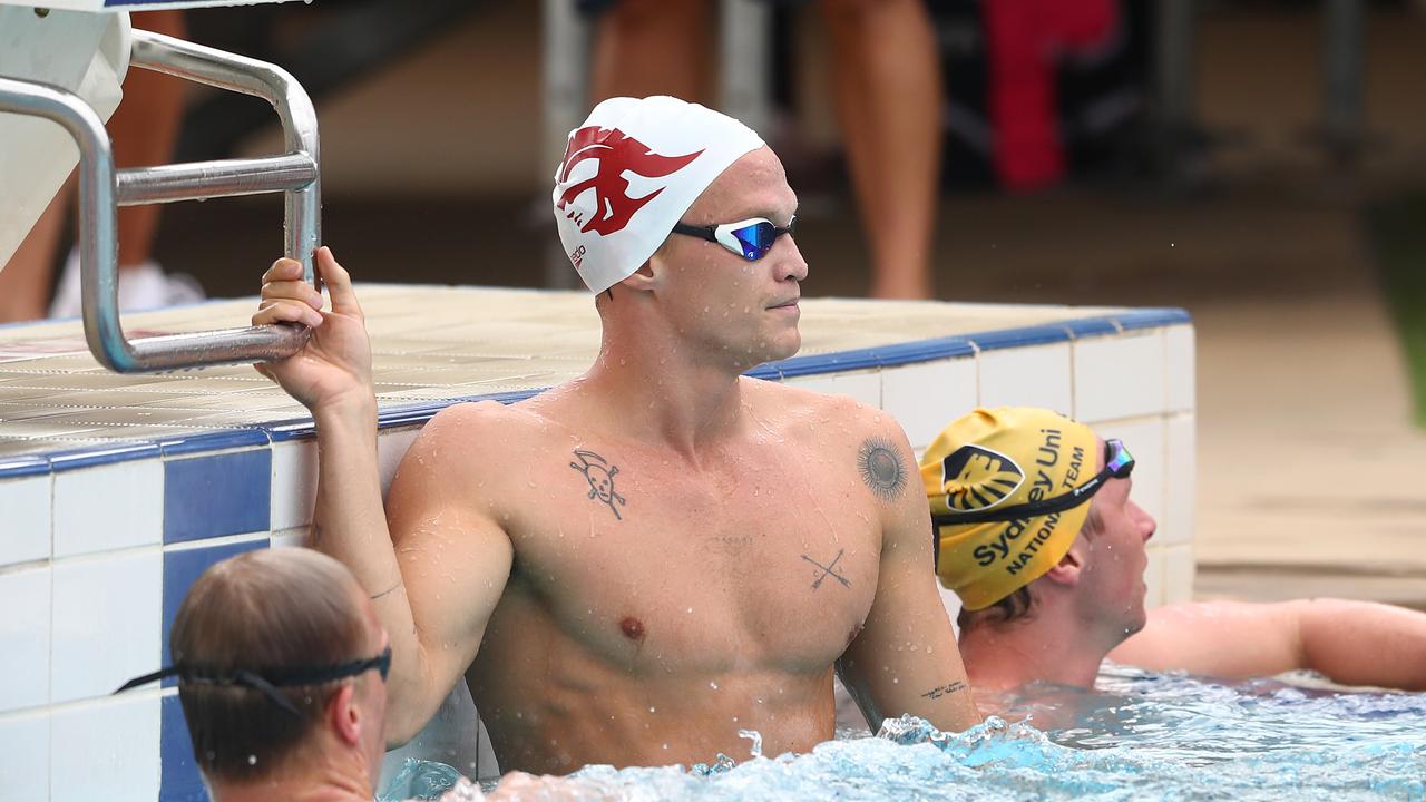 Cody Simpson during a training session at the 2021 Australian Swimming Championships at the Gold Coast Aquatic Centre on April 17, 2021. Picture: Chris Hyde/Getty Images