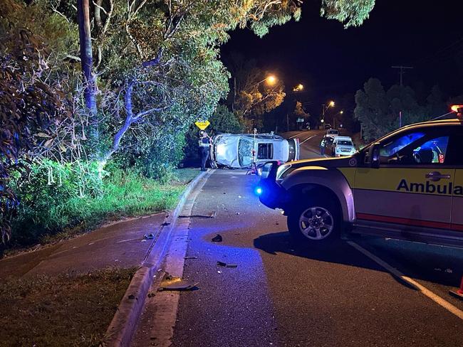 A 15-year-old girl has tragically died and a second teen and woman have been rushed to hospital after their BMW rolled on the Sunshine Coast.