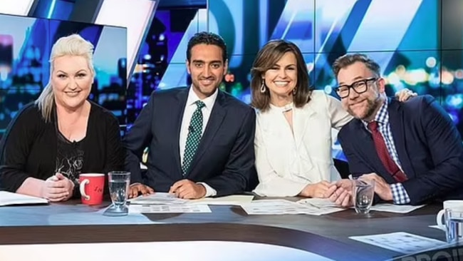 Laurie (L) was a regular The Project panellist from 2014 through 2018. Picture: The Project: Network  10