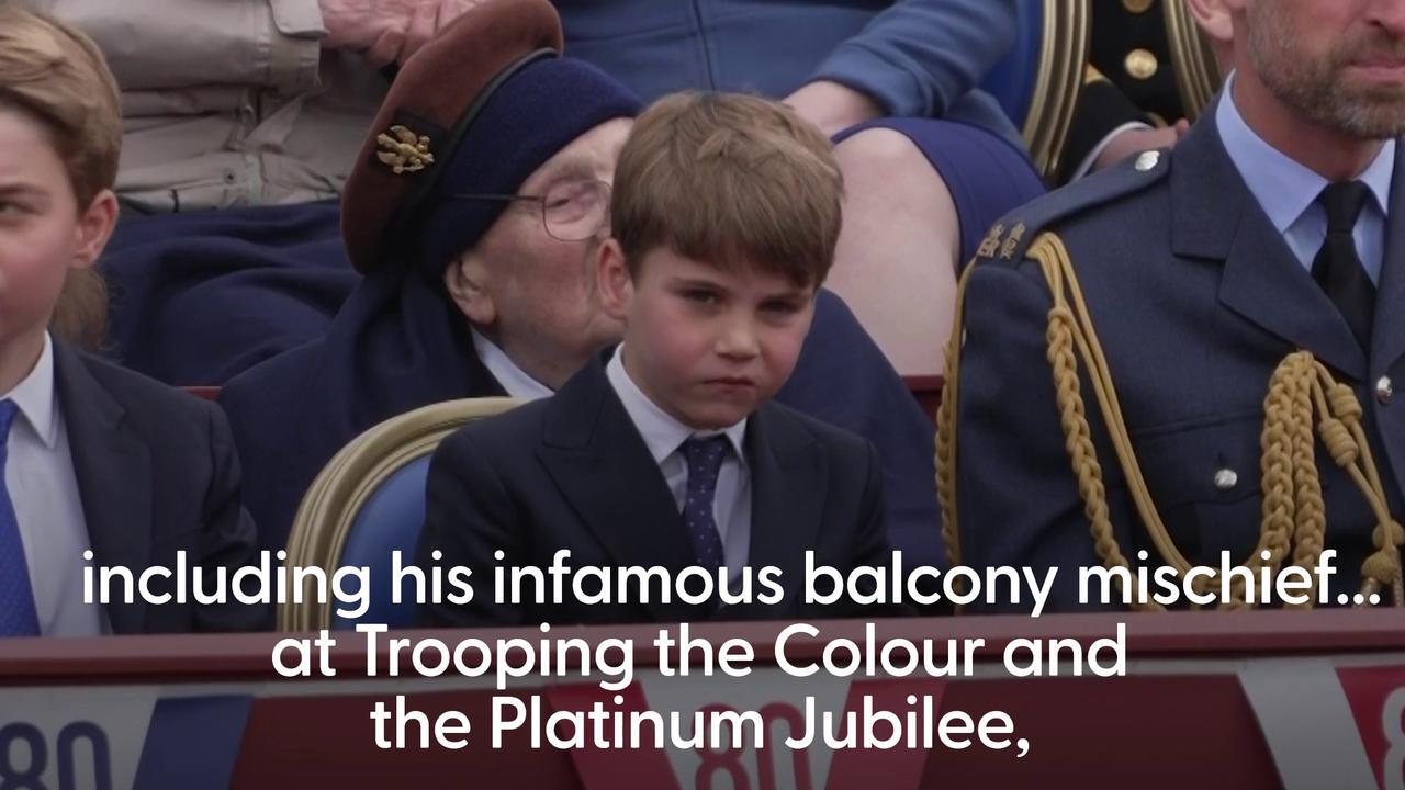 Prince Louis mimics older brother George during VE Day event