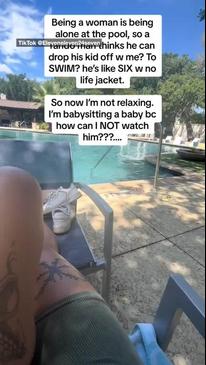 Woman expected to babysit stranger’s kid at hotel pool