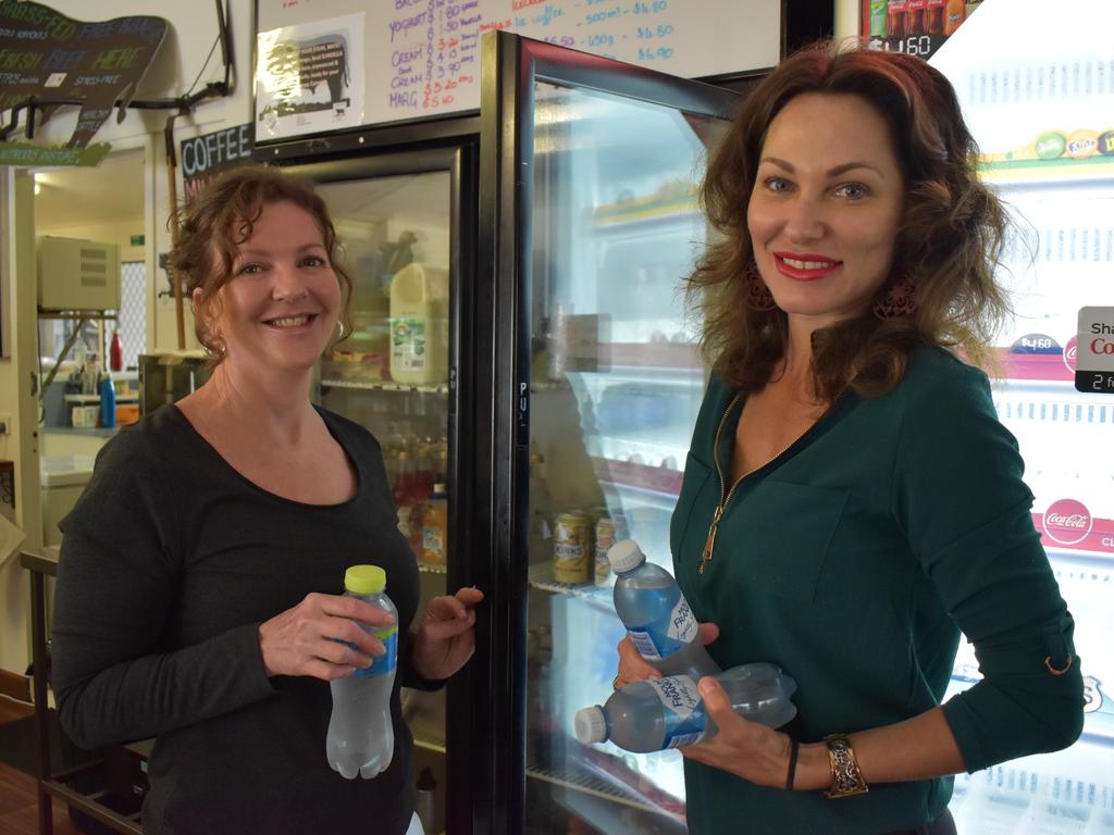 Friends helping out at the Eungella General Store were Tricia Drennan and Mirta Parenza. Picture: Heidi Petith