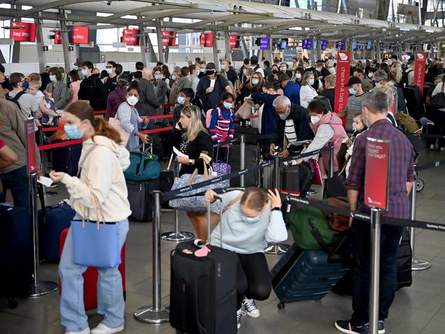 The airport chaos is set to continue. Picture: NCA NewsWire / Jeremy Piper