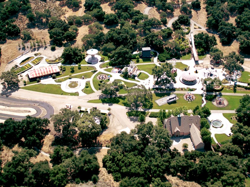 An aerial view of Neverland Ranch. Picture: Jason Kirk/Getty 