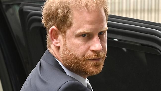 LONDON, ENGLAND - JUNE 07: Prince Harry, Duke of Sussex, arrives to give evidence on day two of the Mirror Group Phone hacking trial at the Rolls Building, the High Court on June 07, 2023 in London, England. Prince Harry is one of several claimants in a lawsuit against Mirror Group Newspapers related to allegations of unlawful information gathering in previous decades. (Photo by Kate Green/Getty Images)