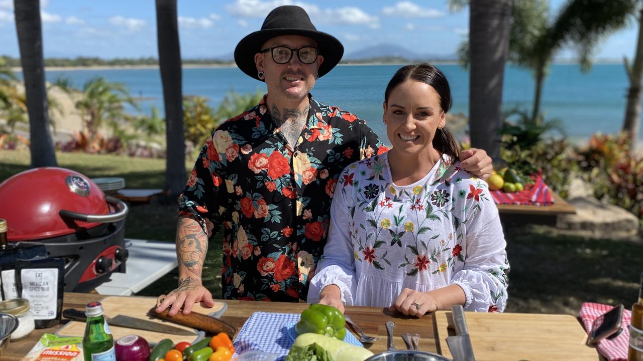 2013 My Kitchen Rules winners Dan and Steph Mulheron filmed segments of a new cooking and travel show in the Whitsundays this week. Picture: Supplied.