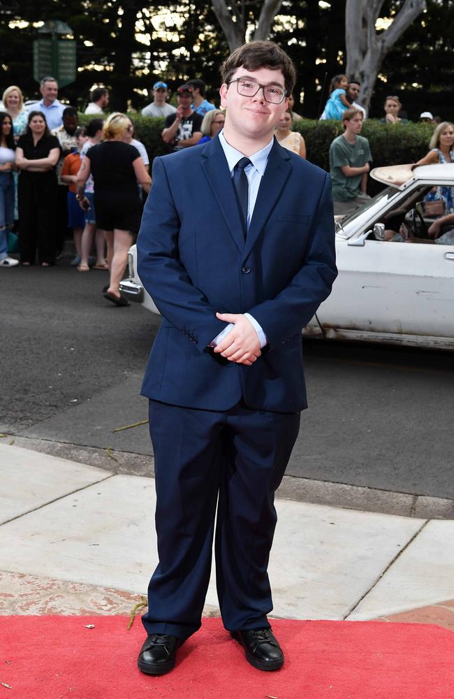 Christopher McCarthy at Centenary Heights State High School formal. Picture; Patrick Woods.