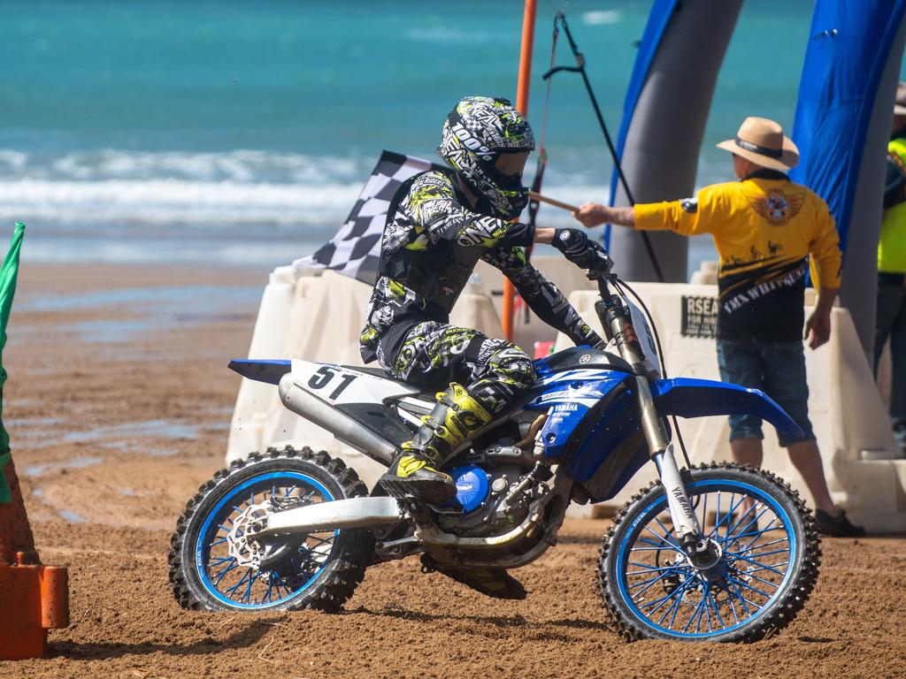 Matthew Brooks at Motorcycle Beach Races at Grasstree Beach Sunday 27 August 2023 Picture: Michaela Harlow