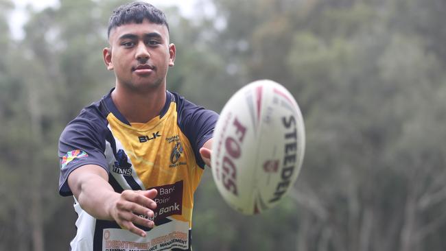 Coombabah State High School Langer Cup Squad member. K-Ci Whare. Picture Glenn Hampson.