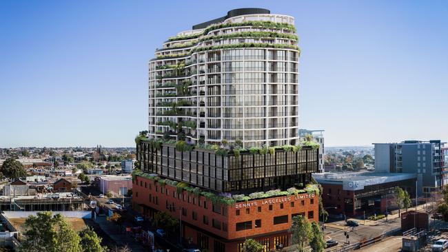 An artist’s impression of the $300m mixed-use precinct in Geelong by Gurner and Dean Montgomery.