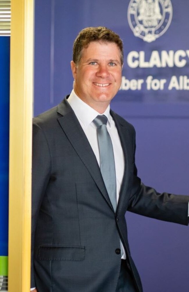 Liberal member for Albury Justin Clancy. Picture: Facebook