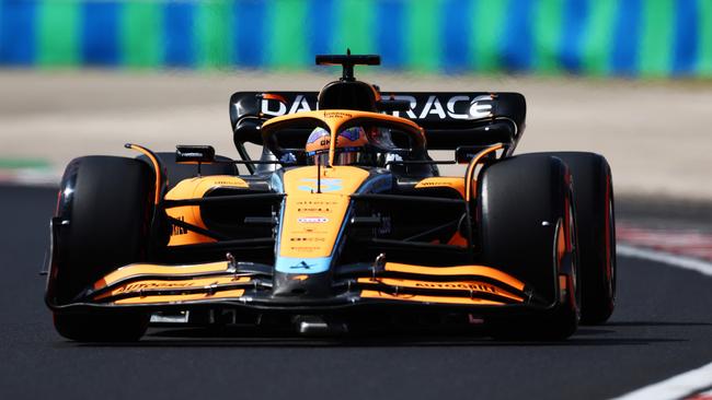 Daniel Ricciardo drives for McLaren at last month’s Hungarian Grand Prix. Picture: Getty Images