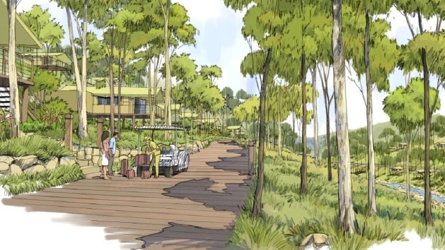 Artist impression of the proposed Outback Lodge project put forward by Village Roadshow theme parks for a site in Oxenford. Picture: Gold Coast City Council