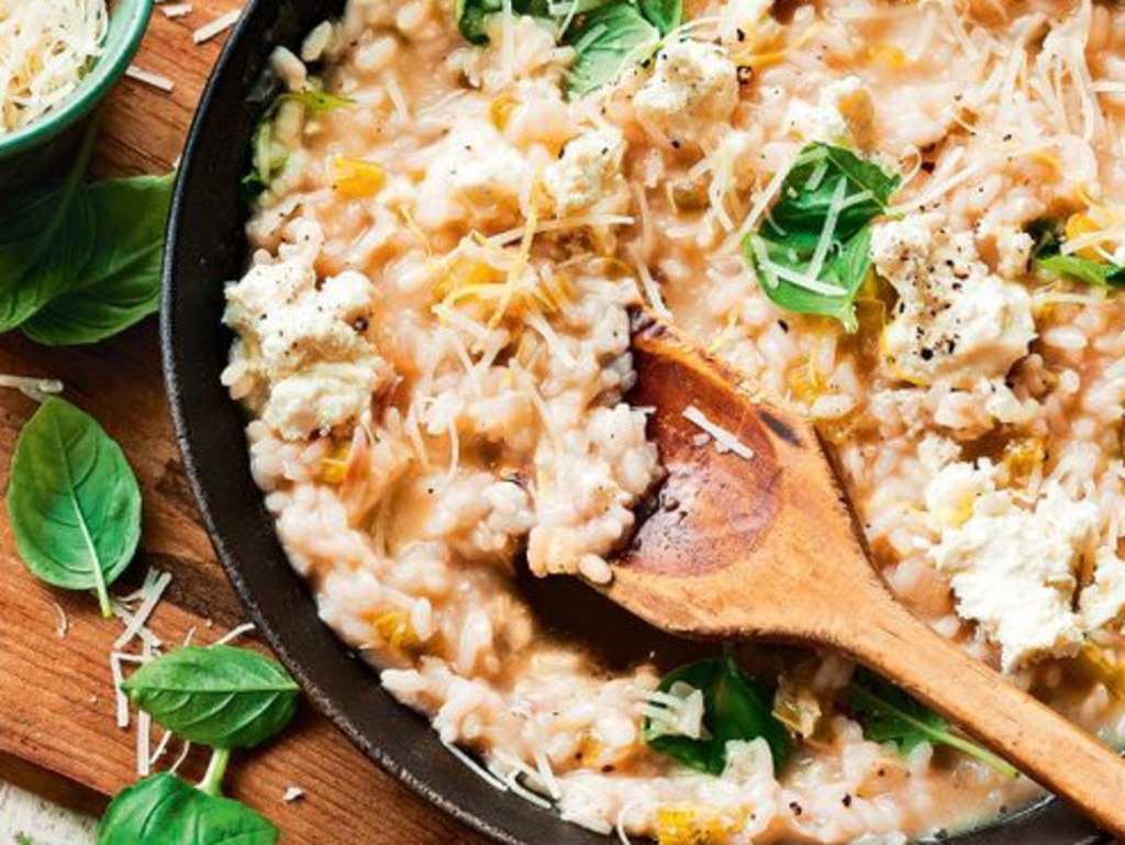 Lemon, basil and ricotta risotto.