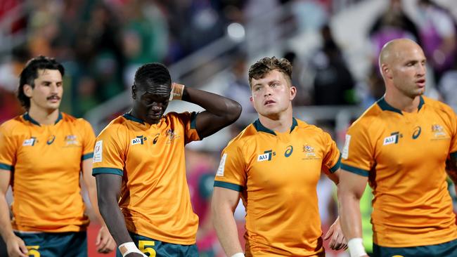 Henry Paterson, Yool Yool, Kristian Jensen and Billy Meakes react after the loss in the men’s final.