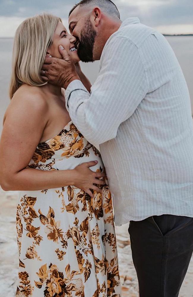 Rebecca and Tim Spreadborough, 33 and 34 respectively, fell pregnant with their son Alby in 2022 following a two-year infertility battle, but they lost Alby shortly after birth due to an obstructed labour at the Emerald Hospital. Picture: White Picket Fence Photography