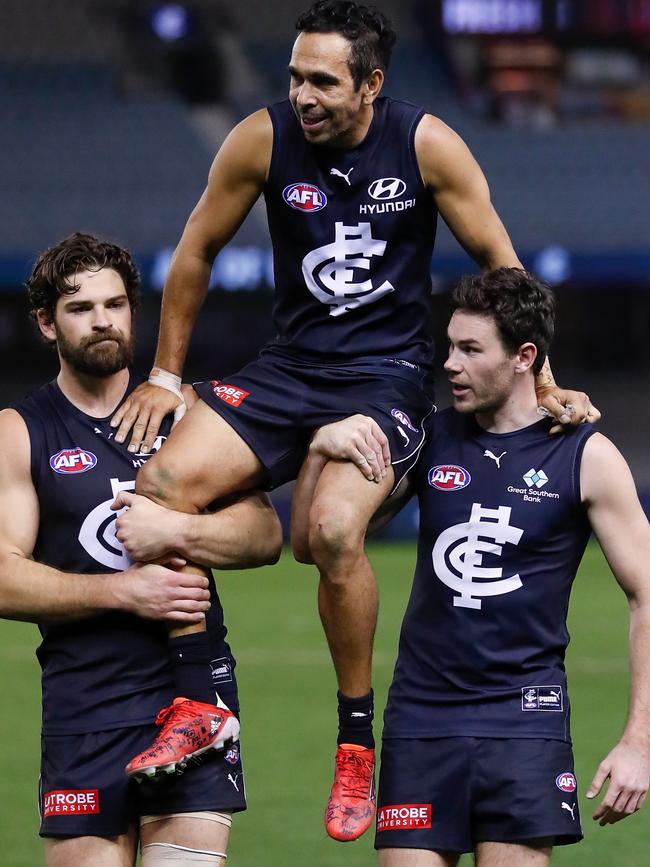 Champion small forward Eddie Betts has retired after a 350-game career. Picture: AFL Photos/Getty Images