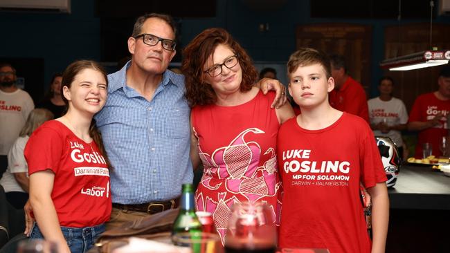 Luke Gosling arrives at Territory Labor's headquarters in Darwin, the PINT Club, after his party's win in the Australian election. Picture: Pema Tamang Pakhrin