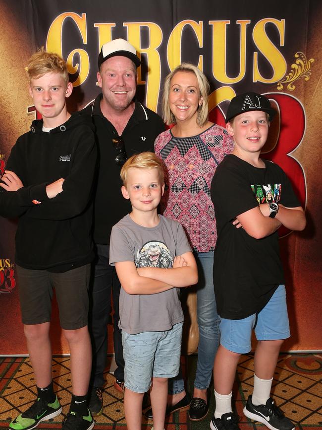 Peter and Bridget Helliar with sons Liam, Oscar and Aidan. Picture: Julie Kiriacoudis