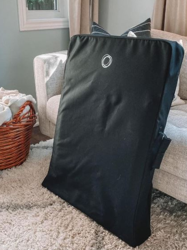 The best part about the Bugaboo Stardust travel cot is how slim it packs down, and in literally 2 seconds. Picture: Instagram/@babyparentinghub