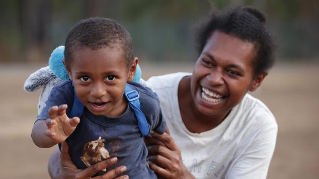 Mum Lisa Tabulai with her son John Tabulai, 3. Picture: David Caird