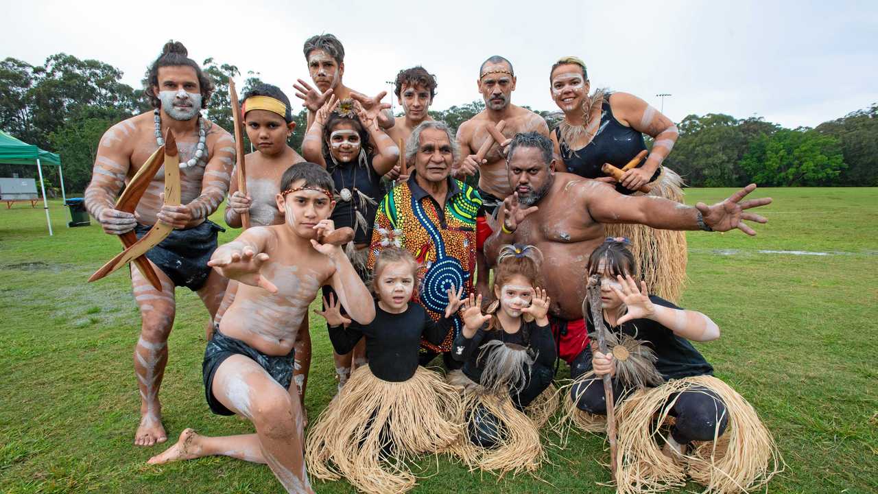 The Coffs Coast is celebrating Naidoc Week this week. Pictured are the Wajaarr Ngaarlu Dancers. Picture: TREVOR VEALE