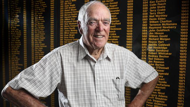 Neil Kerley at Glenelg Football Club after hearing of his induction into the SA Sport Hall of Fame. Picture: SARAH REED