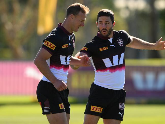 Just weeks after Daly Cherry-Evans revealed he planned to play on, Ben Hunt says he will go around again for the Maroons in 2025. Picture: Getty Images