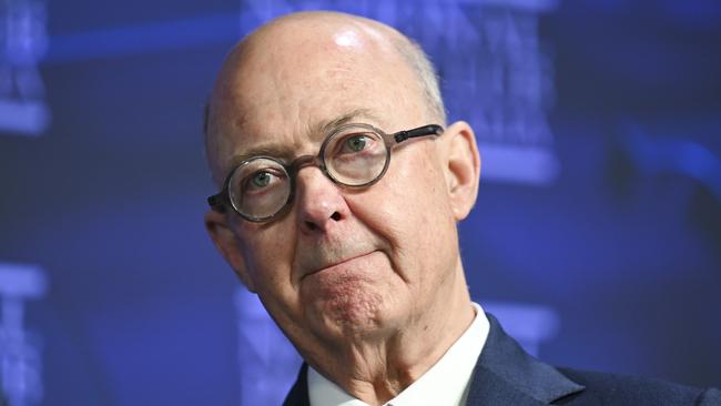 ABC chairman Kim Williams addresses the National Press Club of Australia in Canberra on Wednesday. Picture: NewsWire/Martin Ollman