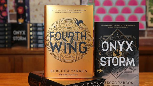 The Empyrean romantasy series, including Fourth Wing, Iron Flame, and Onyx Storm, have taken the world by storm. Picture: NewsWire / Gaye Gerard