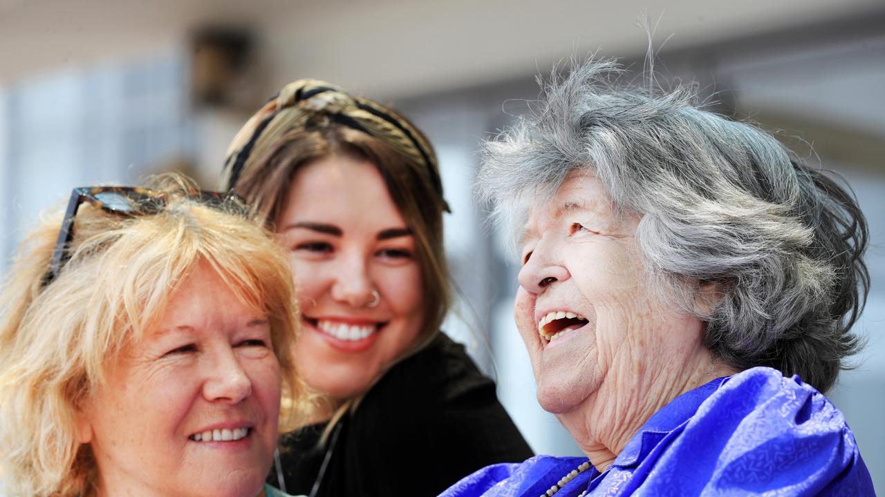 Laura Henkel with daughter Cathy and grand daughter Sam at Ballina.